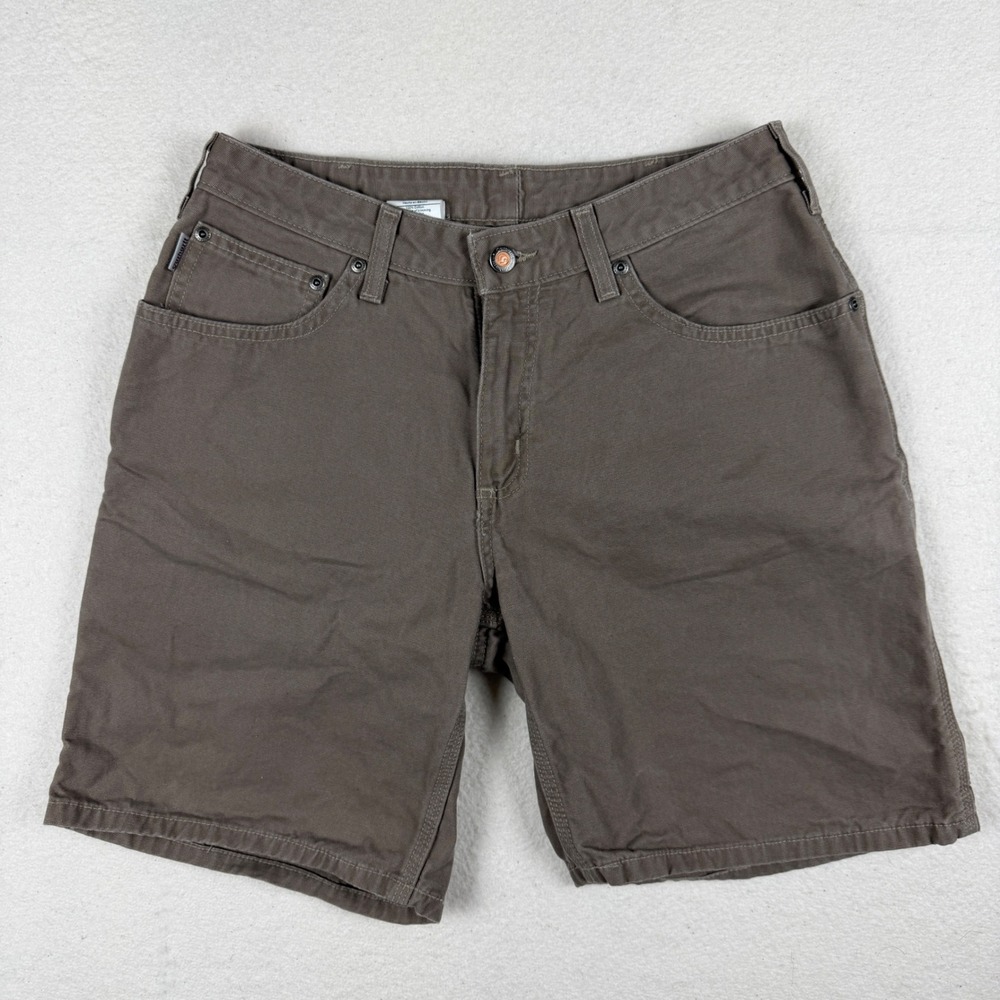 Carhartt Womens WB190 MUS Canvas Utility Carpenter Shorts Brown Size 8